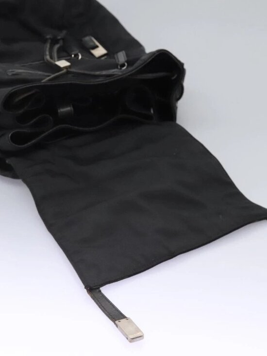 GUCCI Backpack Nylon Black Auth 117288